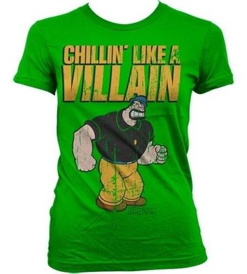 Popeye Chillin'Like A Villain Girly T-Shirt Damen Green