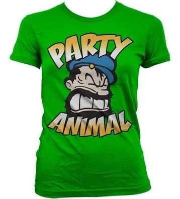 Popeye Brutos Party Animal Girly T-Shirt Damen Green