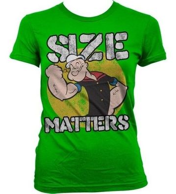 Popeye Size Matters Girly T-Shirt Damen Green