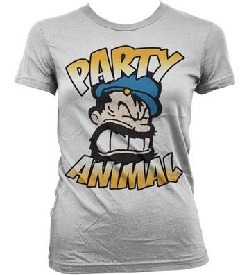 Popeye Brutos Party Animal Girly T-Shirt Damen White