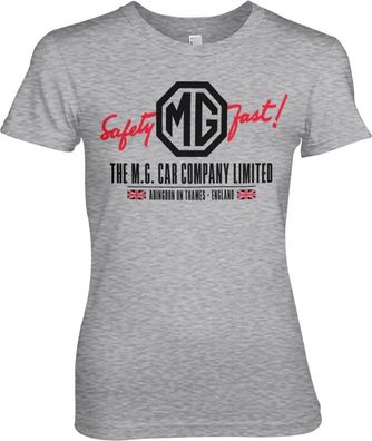 The MG Cars Co. England Girly Tee Damen T-Shirt Heather-Grey
