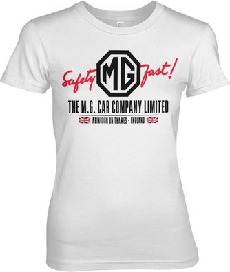 The MG Cars Co. England Girly Tee Damen T-Shirt White