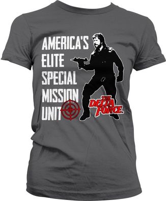 Delta Force America's Elite Special Mission Unit Girly Tee Damen T-Shirt Dark-Grey