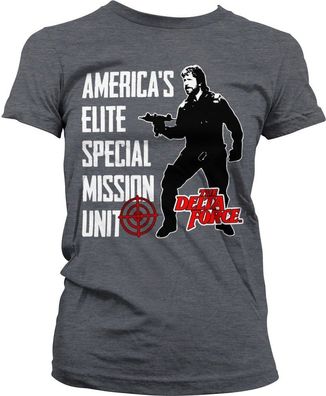 Delta Force America's Elite Special Mission Unit Girly Tee Damen T-Shirt Dark-Heather