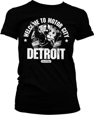 Robocop Welcome To Motor City Girly Tee Damen T-Shirt Black