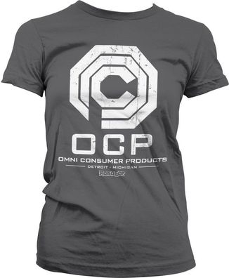 Robocop Omni Consumer Products Girly Tee Damen T-Shirt Dark-Grey