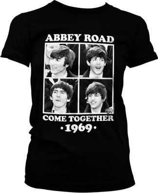 The Beatles Abbey Road Come Together Girly T-Shirt Damen Black