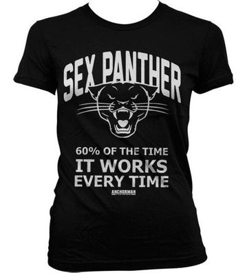 Anchorman Sex Panther Girly Tee Damen T-Shirt Black
