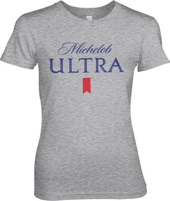 Michelob Ultra Girly Tee Damen T-Shirt Heather-Grey