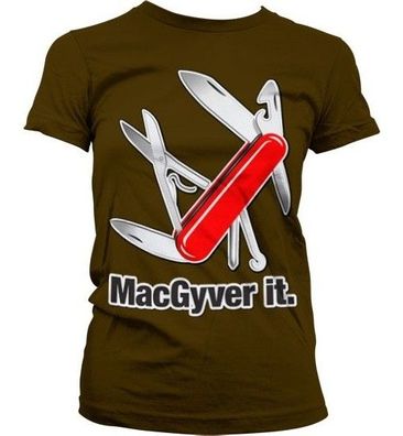 MacGyver It Girly Tee Damen T-Shirt Brown