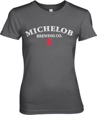 Michelob Brewing Co. Girly Tee Damen T-Shirt Dark-Grey