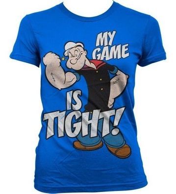 Popeye Game Is Tight Girly T-Shirt Damen Blue