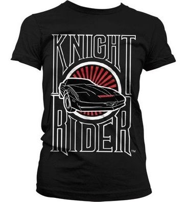 Knight Rider Sunset KITT Girly T-Shirt Damen Black