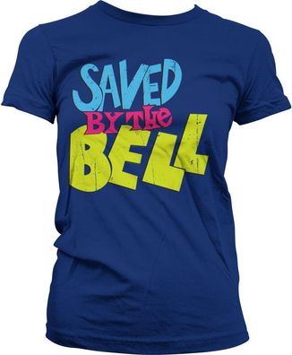 Saved By The Bell Distressed Logo Girly Tee Damen T-Shirt Navy