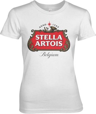 Stella Artois Belgium Logo Girly Tee Damen T-Shirt White