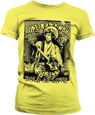 Jimi Hendrix Bold As Love Girly Tee Damen T-Shirt Yellow