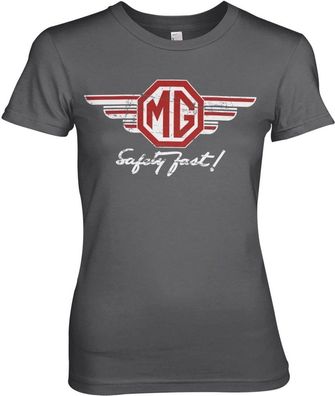 The MG Wings Girly Tee Damen T-Shirt Dark-Grey