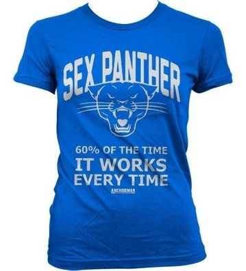 Anchorman Sex Panther Girly Tee Damen T-Shirt Blue