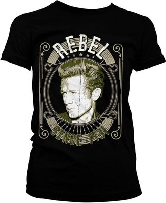 James Dean Rebel Since 1931 Girly Tee Damen T-Shirt Black