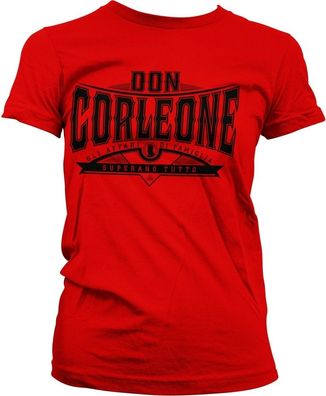 The Godfather Don Corleone Superano Tutto Girly Tee Damen T-Shirt Red