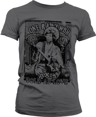 Jimi Hendrix Bold As Love Girly Tee Damen T-Shirt Dark-Grey