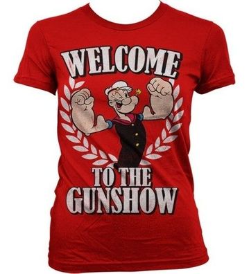 Popeye Welcome To The Gunshow Girly T-Shirt Damen Red