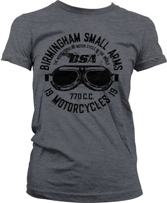BSA Birmingham Small Arms Goggles Girly Tee Damen T-Shirt Dark-Heather