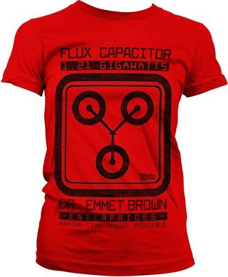 Back to the Future Flux Capacitor Girly Tee Damen T-Shirt Red