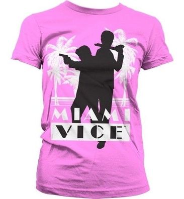 Miami Vice Silhuettes Girly T-Shirt Damen Pink