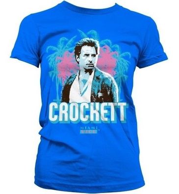 Miami Vice Crockett Palms Girly T-Shirt Damen Blue