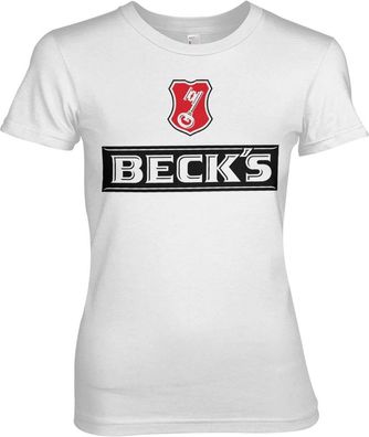 Beck's Beer Girly Tee Damen T-Shirt White
