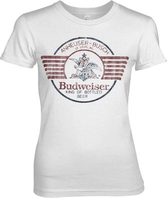 Budweiser Bear & Claw Girly Tee Damen T-Shirt White