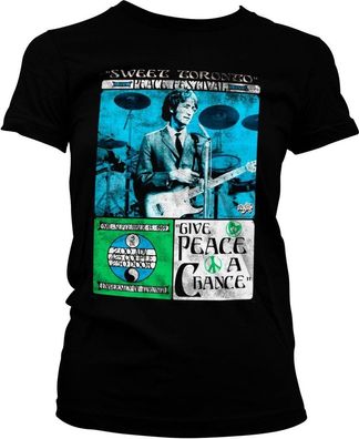 The Beatles John Lennon Toronto Peace Festival Girly Tee Damen T-Shirt Black