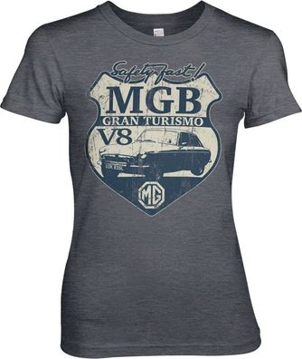 MG MGB Gran Turismo Girly Tee Damen T-Shirt Dark-Heather