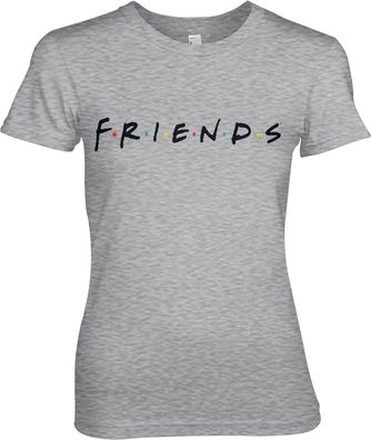 Friends Logo Girly Tee Damen T-Shirt Heather-Grey