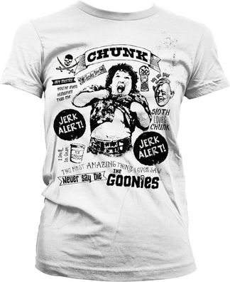 The Goonies Chunk Jerk Alert Girly Tee Damen T-Shirt White