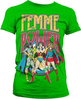 DC Comics Femme Power Girly Tee Damen T-Shirt Green