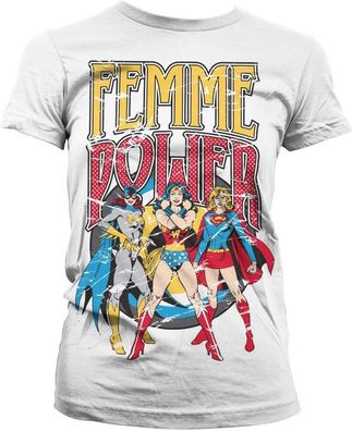 DC Comics Femme Power Girly Tee Damen T-Shirt White