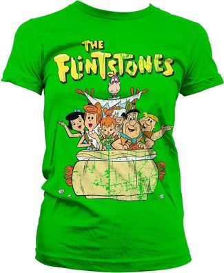The Flintstones Girly Tee Damen T-Shirt Green