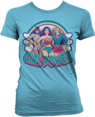 DC Comics Girlpower Girly T-Shirt Damen Skyblue