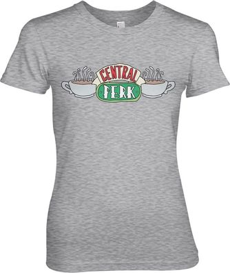 Friends Central Perk Girly Tee Damen T-Shirt Heather-Grey