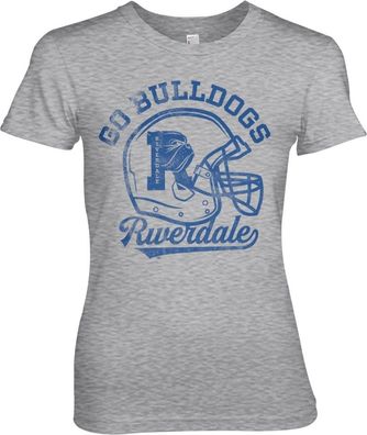 Riverdale Go Bulldogs Vintage Girly Tee Damen T-Shirt Heather-Grey