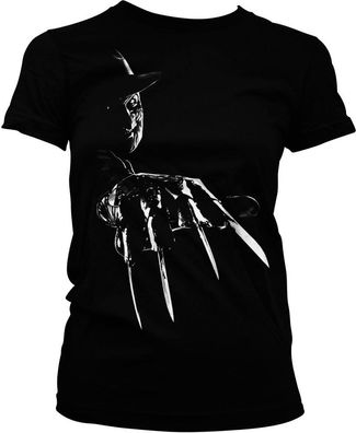 A Nightmare On Elm Street Freddy Krueger Girly Tee Damen T-Shirt Black