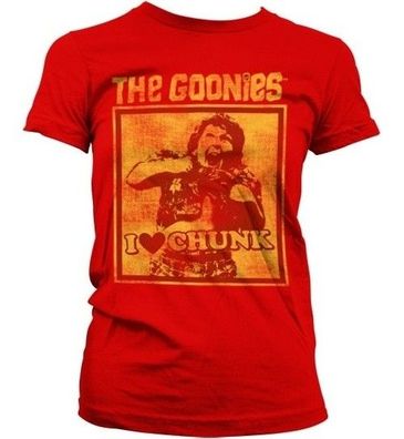 The Goonies I Love Chunk Girly T-Shirt Damen Red