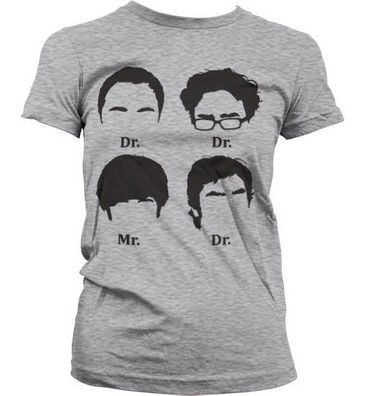 The Big Bang Theory Prefix Heads Girly T-Shirt Damen Heather-Grey