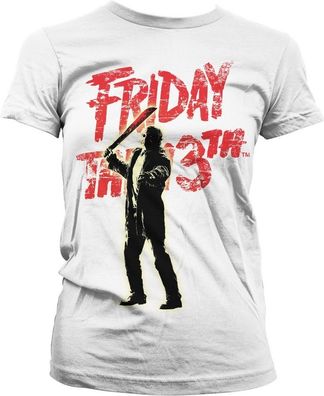 Friday The 13th Jason Voorhees Girly Tee Damen T-Shirt White