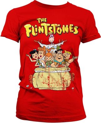 The Flintstones Girly Tee Damen T-Shirt Red