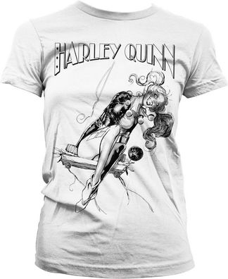 Harley Quinn Sways Girly Tee Damen T-Shirt White