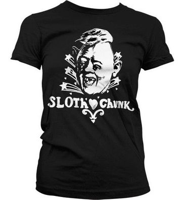 The Goonies Sloth Loves Chunk Girly T-Shirt Damen Black