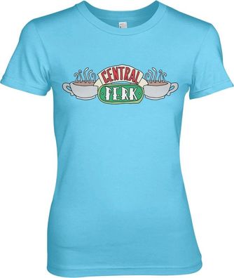 Friends Central Perk Girly Tee Damen T-Shirt Skyblue